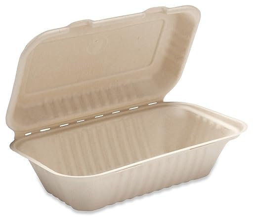 Bridge-Gate Hoagie Hinged Food Container, Natural (QTY:250)