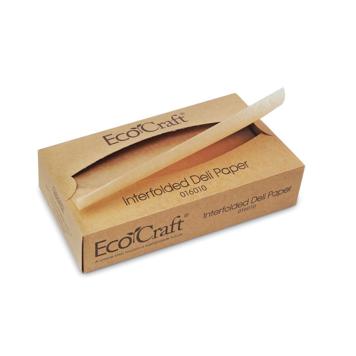 Bagcraft EcoCraft Interfolded Dry Wax Deli Paper Natural 10x10.75in (QTY 6000), SKU 016010