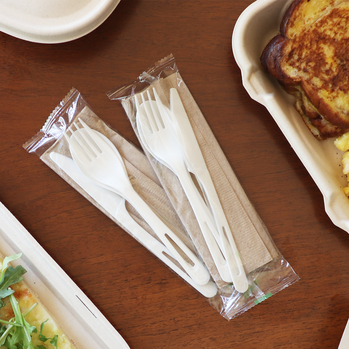 World Centric 6" TPLA Set: (Fork, Knife, Spoon, Napkin) (QTY:250)