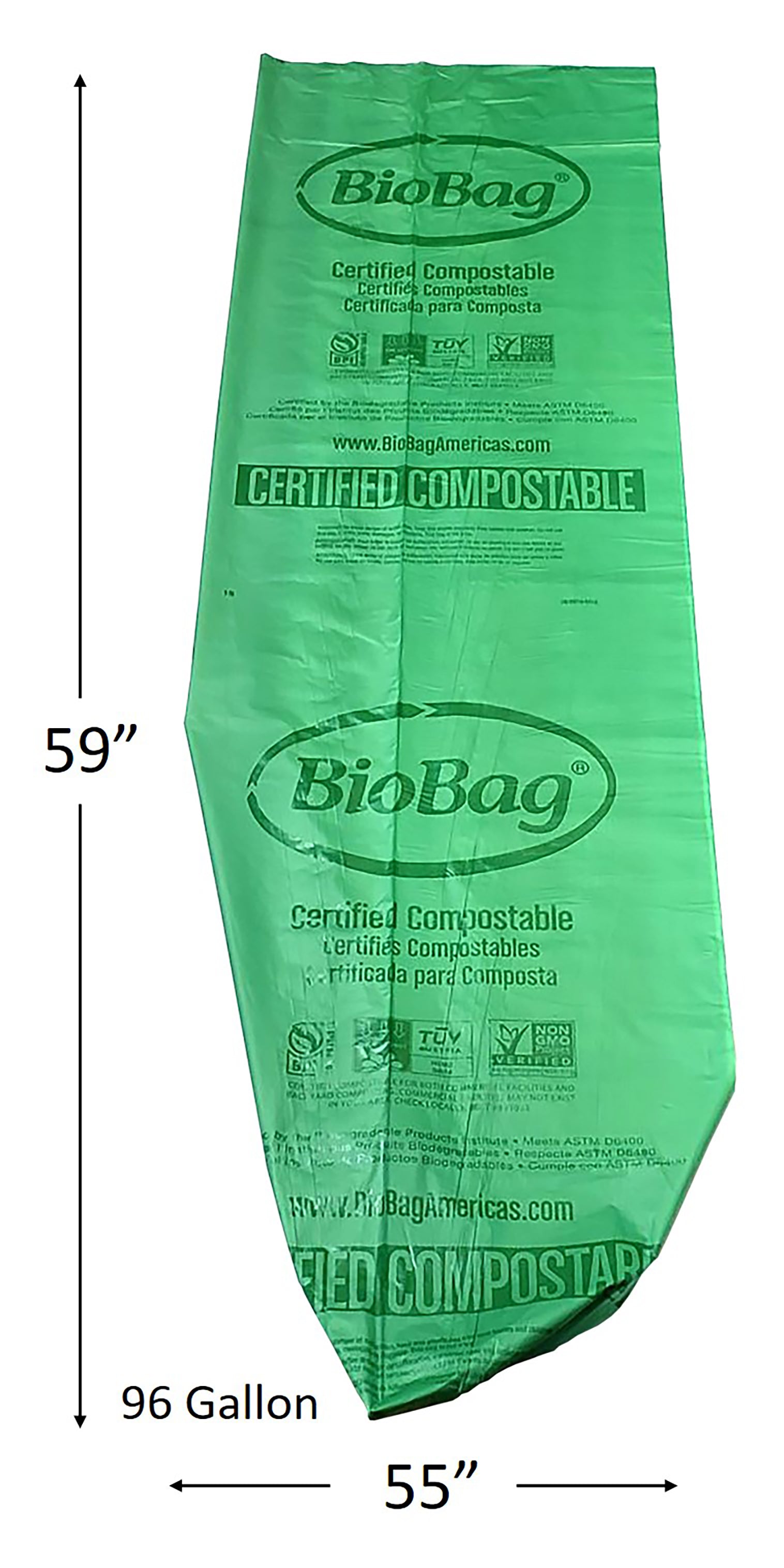 BioBag 96 Gallon Compostable Liner, 60 count