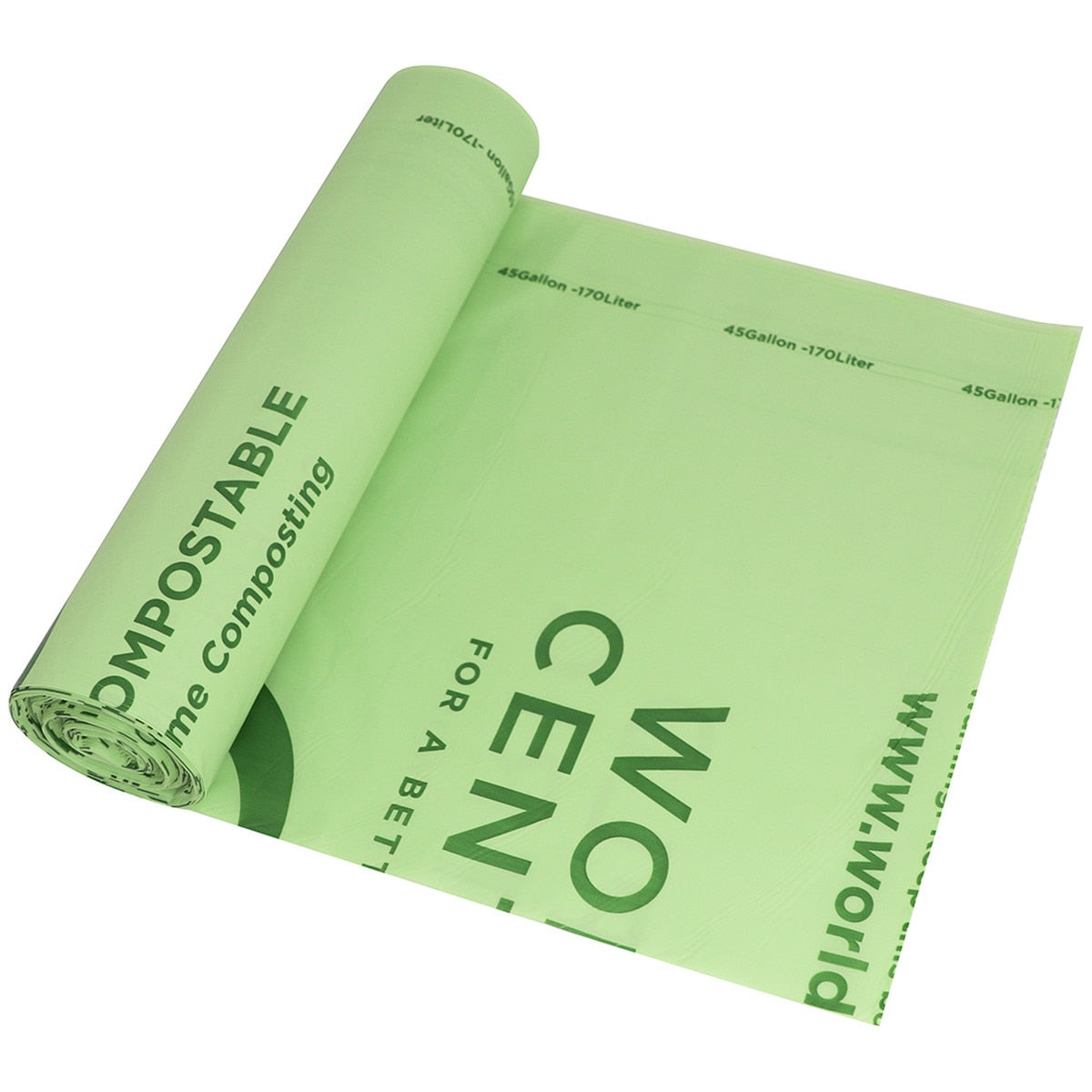 World Centric 45 Gallon Compostable Lawn and Leaf Bag Heavy Duty Waste Liner (QTY 100), SKU BG-CS-45