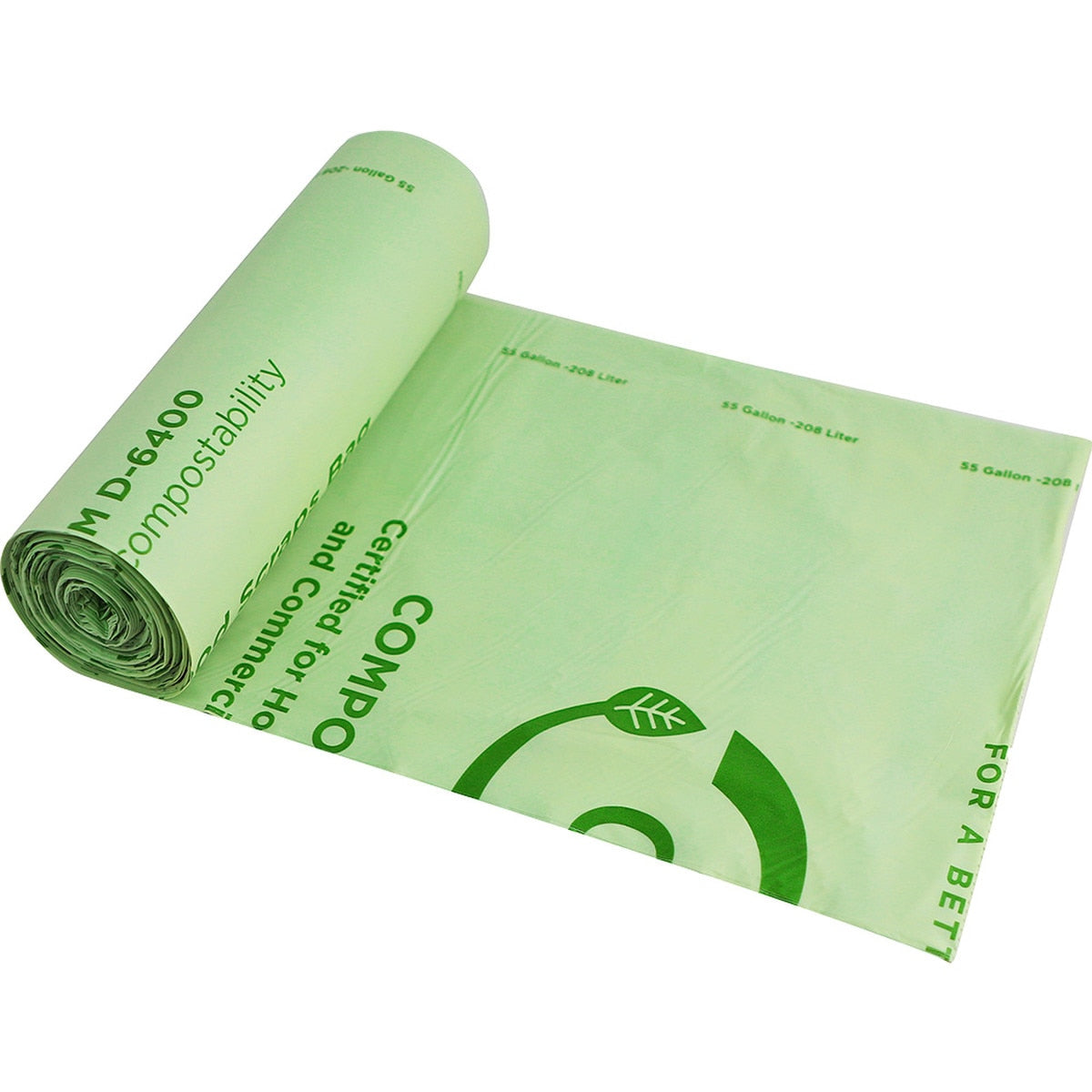 World Centric 55 Gallon Compostable Tall Kitchen Bag Heavy Duty Waste Liner (QTY 100), SKU BG-CS-55