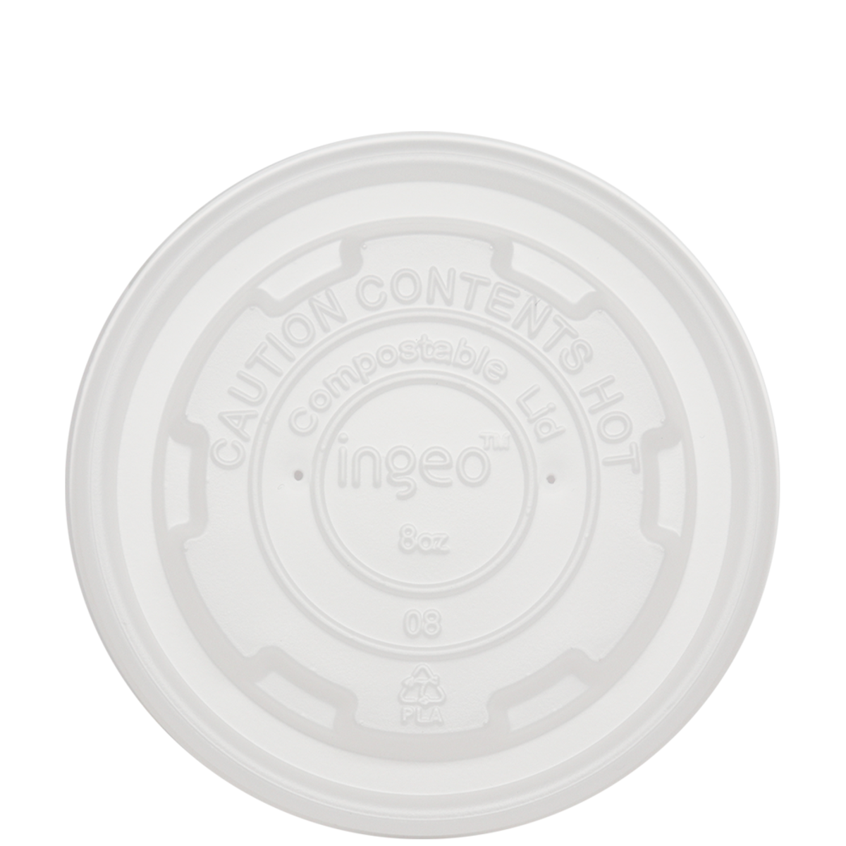 World Centric CPLA Lid for 8 oz Paper Bowls White Compostable Bowl Lid (QTY 1000), SKU BOL-CS-8