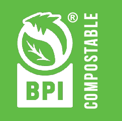 Certified Compostable by the Biodegradable Products Institute (BPI)