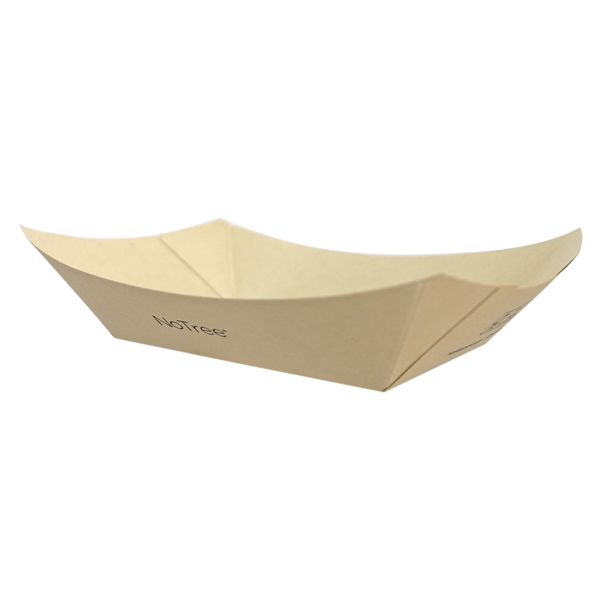 World Centric Compostable NoTree Boat Tray, 3lb, Natural (QTY 500), SKU BT-NT-300