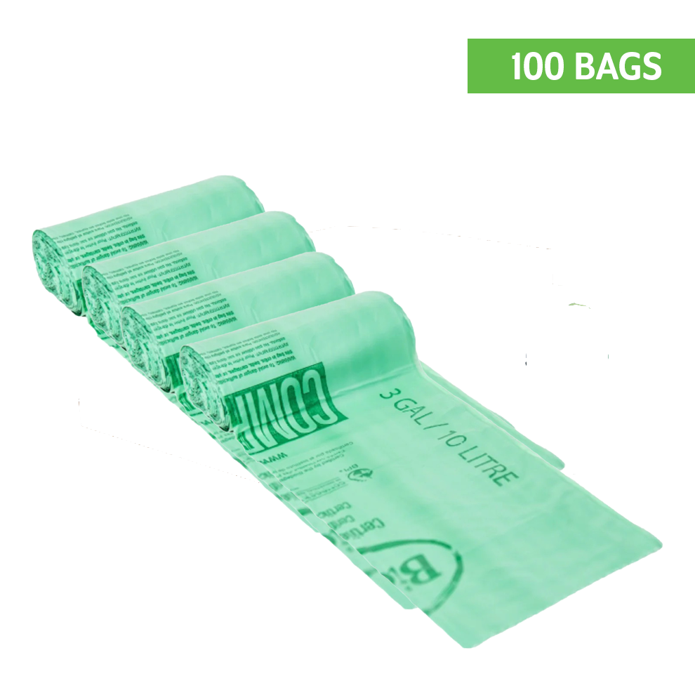 Biobag 3 Gallon Compostable Bag Liners - 16.9" x 17.7"