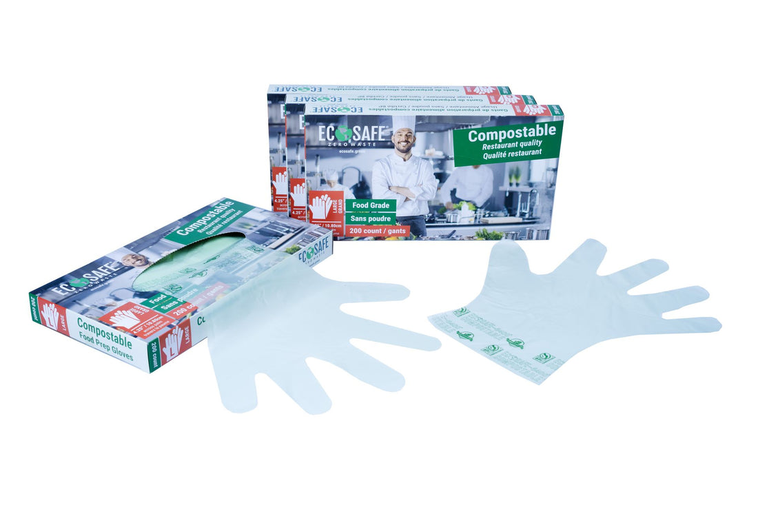 EcoSafe Zero Waste Compostable Food Prep Gloves, Large (QTY 800), SKU CBG300