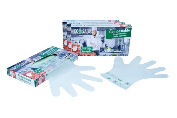 EcoSafe Compostable Food Prep Gloves Large (QTY:800)