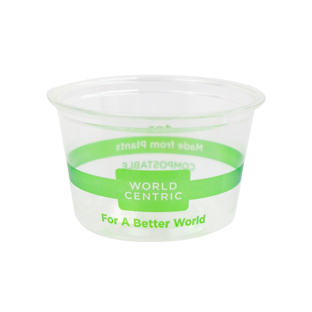 World Centric Portion Cups 4 oz Clear PLA Compostable (QTY 1000), SKU CP-CS-4S
