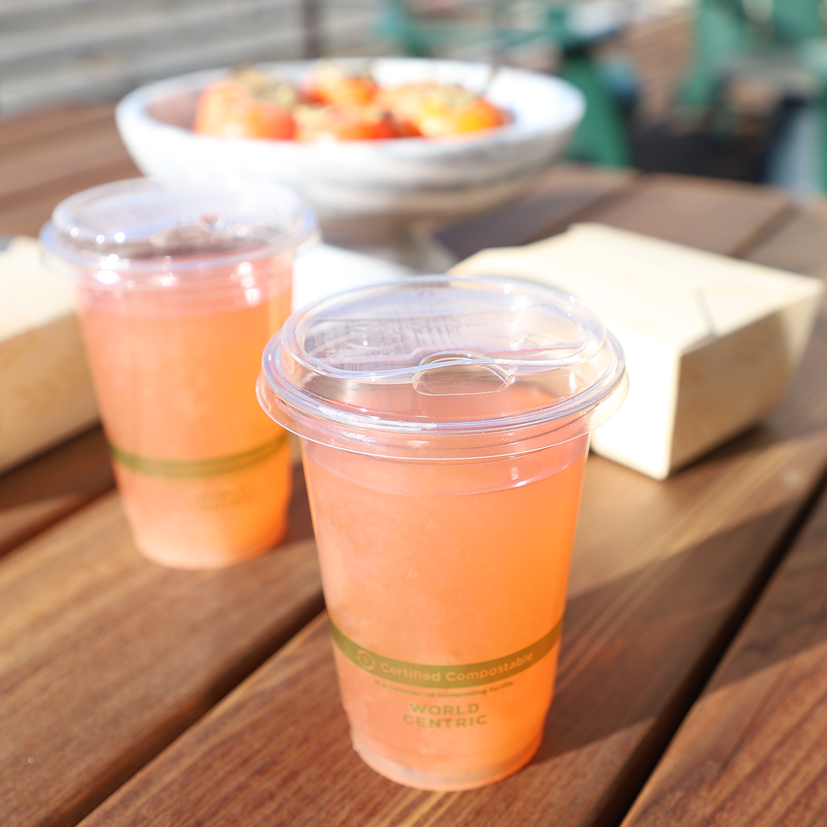 World Centric Compostable Sip Lid for 9Q-24 oz Clear Cold Cups, Clear (QTY 1000), SKU CPL-CS-12NS