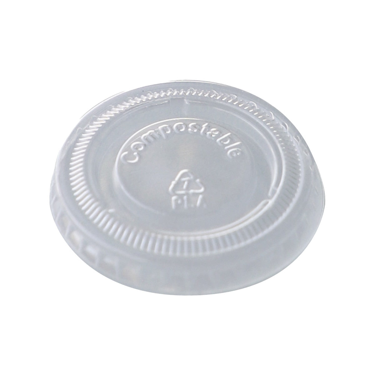 World Centric PLA Clear Lid for 1 oz Portion Cups Compostable (QTY 3000), SKU CPL-CS-1SN