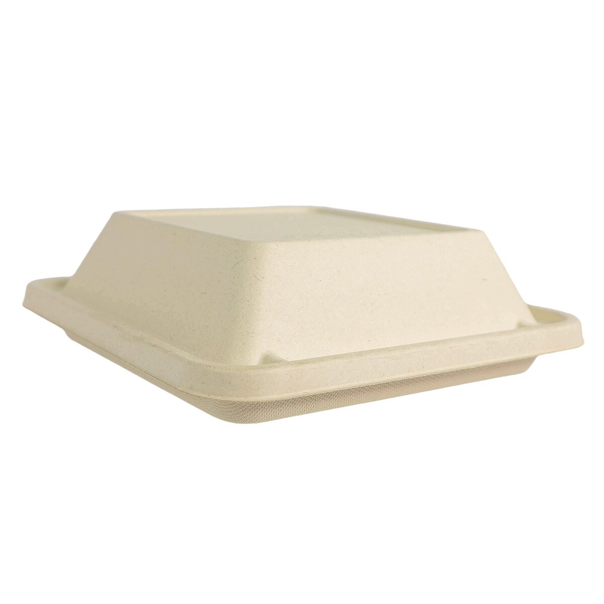 World Centric 8 in Shallow Fiber Compostable Takeout Container Plant Fiber (QTY 300), SKU CT-FB-8S-LFP