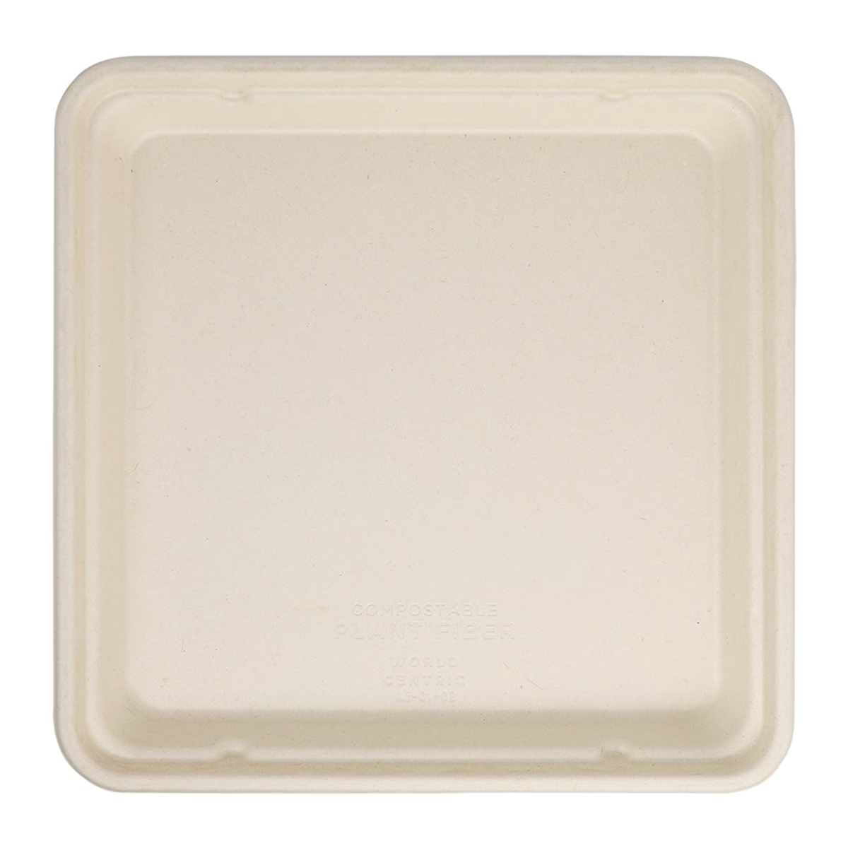 World Centric 9 in Shallow Fiber Compostable Takeout Container Plant Fiber (QTY 300), SKU CT-FB-9S-LFP