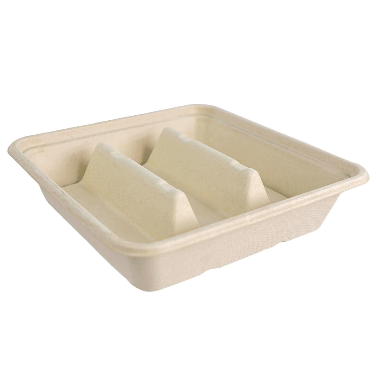 World Centric Fiber Compostable Taco Insert for 8x8, 9x9 Linear Containers Plant Fiber (QTY 600), SKU CT-FB-TI-LF