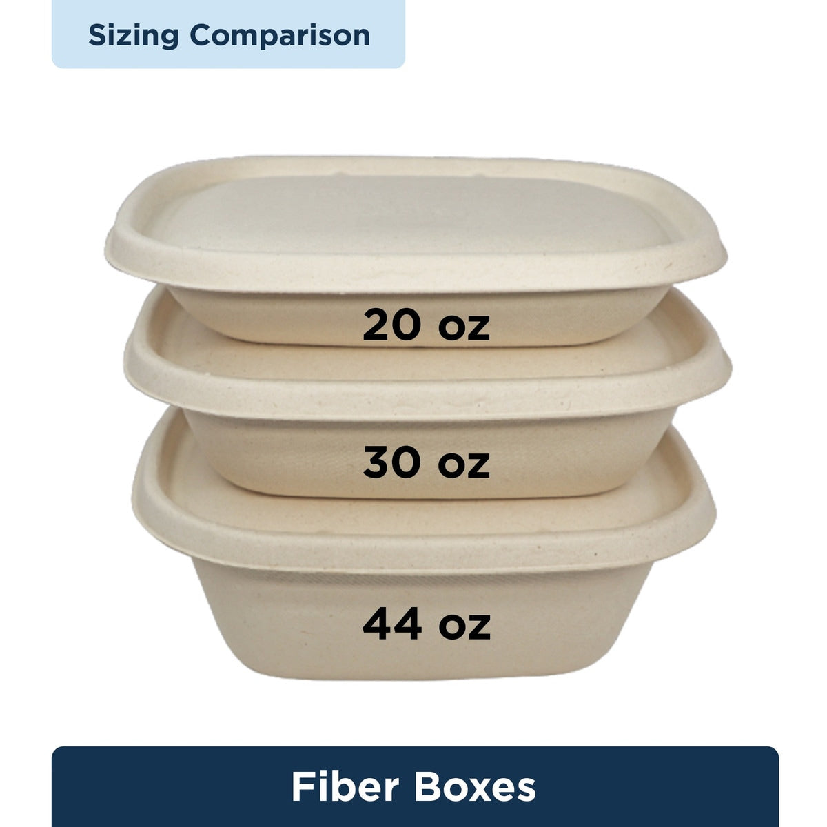 World Centric 8.7x6.7x3.1 in (44 oz) Fiber Box (QTY:400)