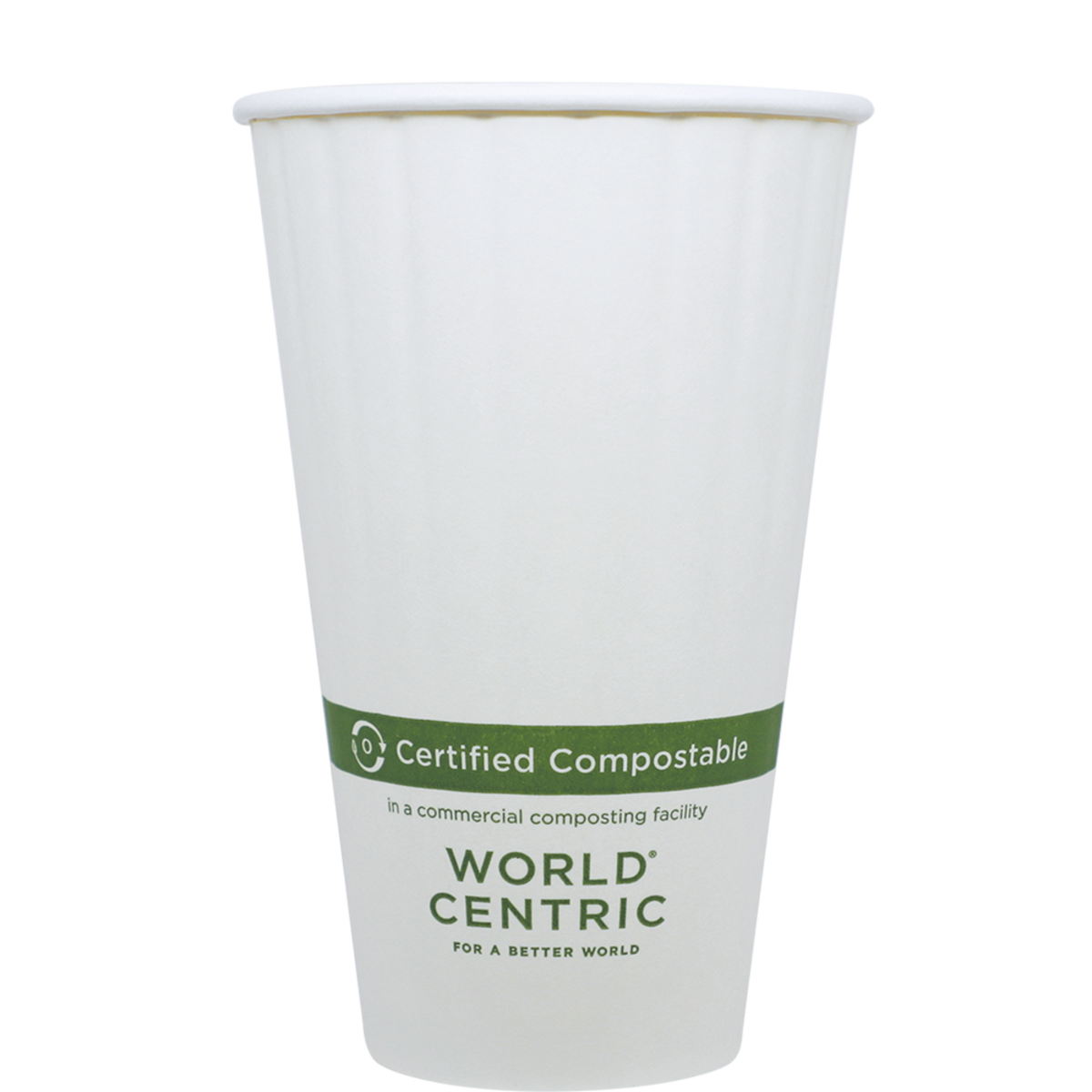 World Centric 16 oz SFI® Paper Hot Cup, Double Wall (SKU: CU-PA-16D)