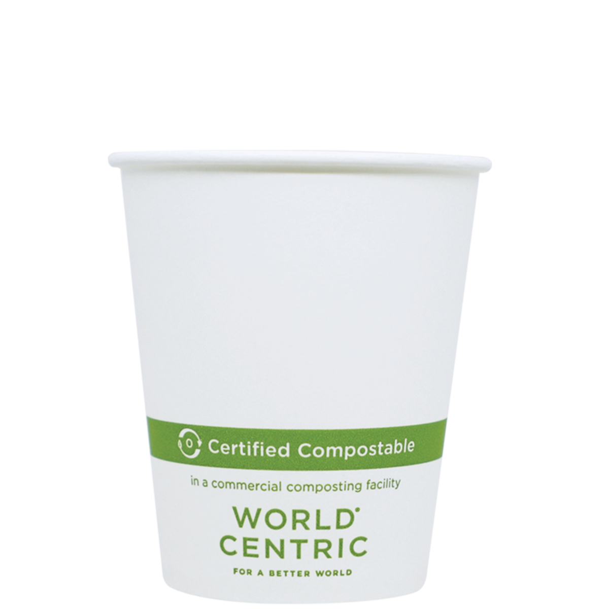 World Centric 6 oz FSC® Paper Hot Cup, White (QTY:1000), SKU CU-PA-6
