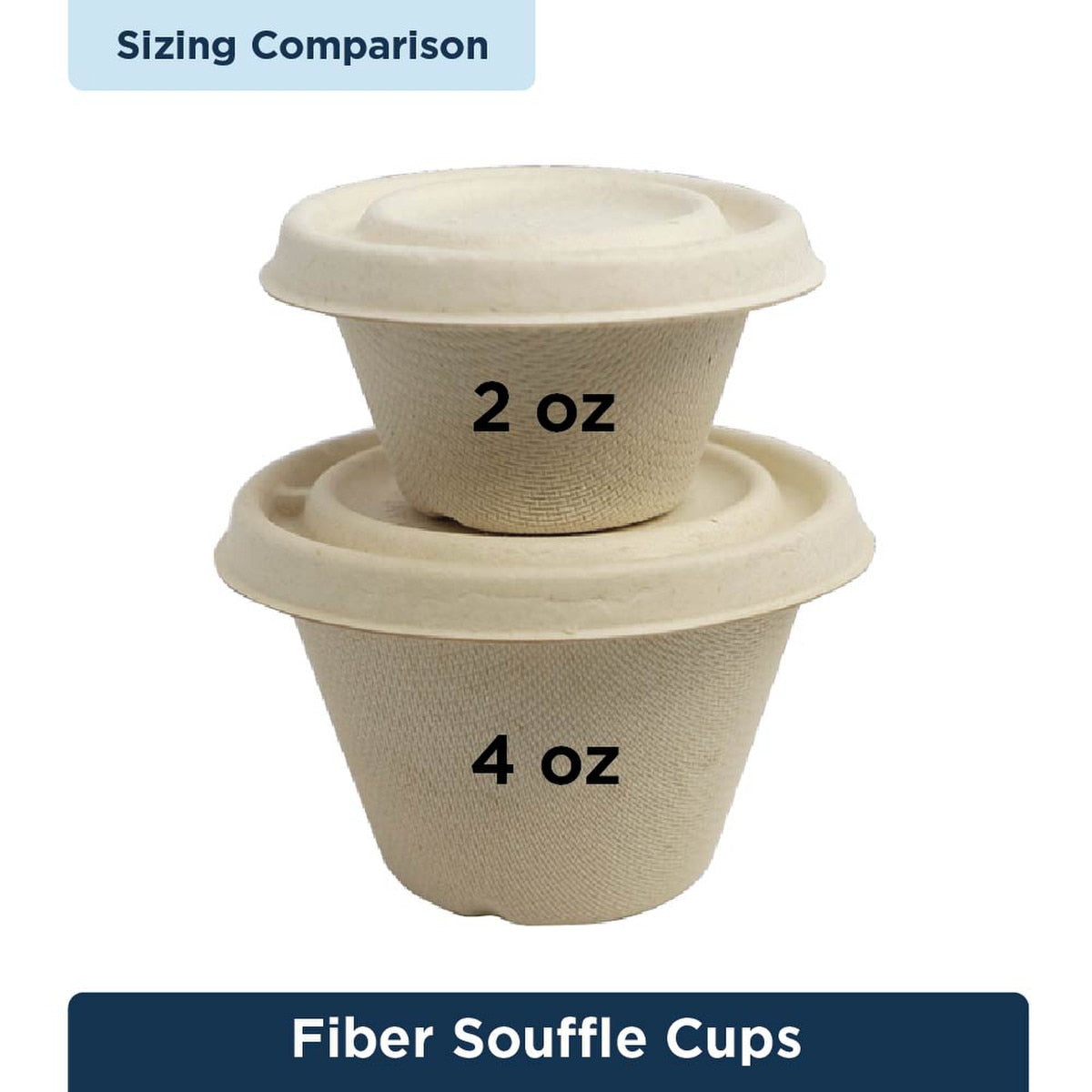 World Centric Fiber Compostable Lid for 4 oz Souffle Cup Plant Fiber (QTY 1000), SKU CUL-SC-4N-LFP