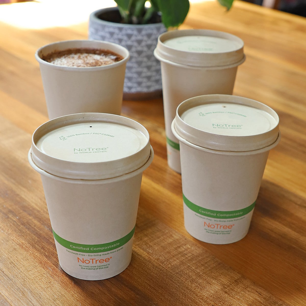 World Centric LID Paper - 10-20 oz Hot Cups (QTY:1000)