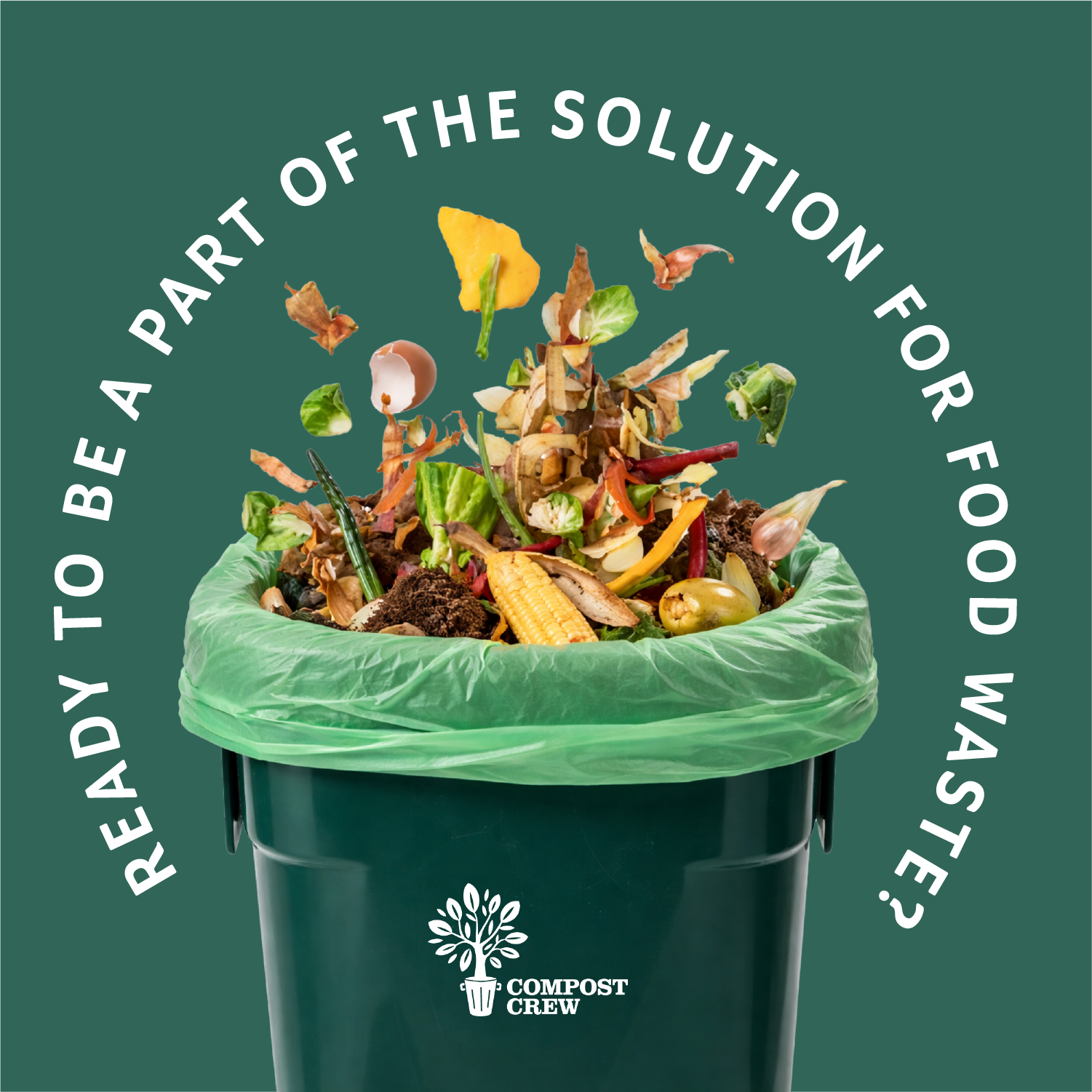 Compost Crew® Compostable Trash Bags Liners  – Heavy-Duty, BPI Certified, Leak-Resistant Liners