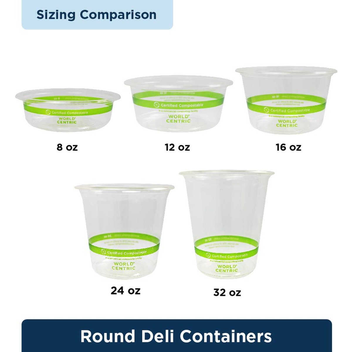 World Centric 16 oz Round Deli, Clear (QTY:1000)