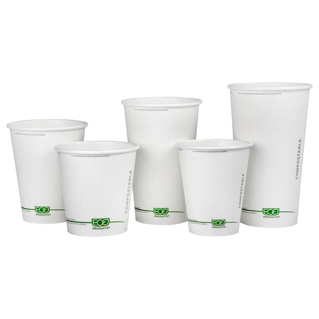 Eco-Products GreenStripe Compostable Hot Cups 16 oz Plant-Based (QTY 1000), SKU EP-BHC16-GS