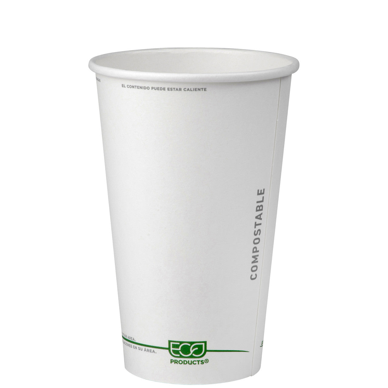 Eco-Products GreenStripe Compostable Hot Cups 16 oz Plant-Based (QTY 1000), SKU EP-BHC16-GS