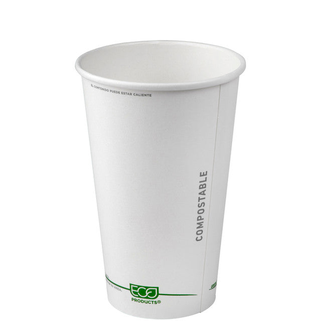 Eco-Products GreenStripe Compostable Hot Cups 16 oz Plant-Based (QTY 1000), SKU EP-BHC16-GS