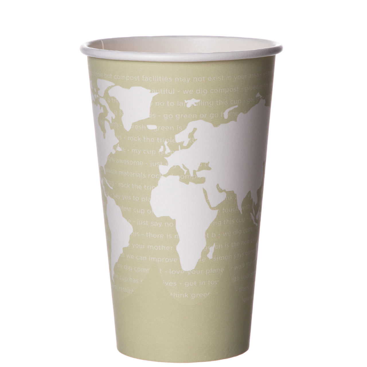 World Art Renewable & Compostable Hot Cups - 16oz (QTY:1000)