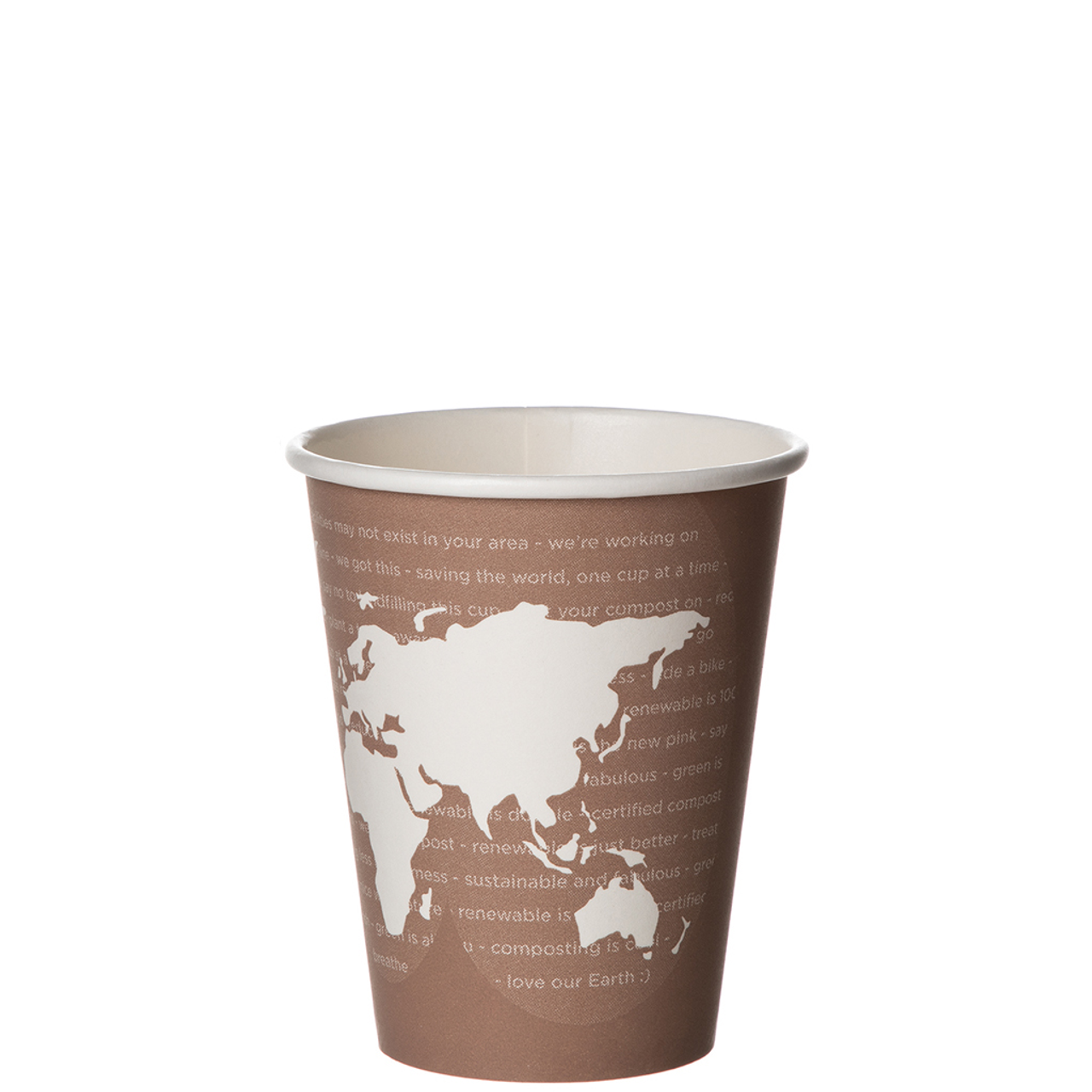 World Art Renewable & Compostable Hot Cups - 8oz (QTY:1000)