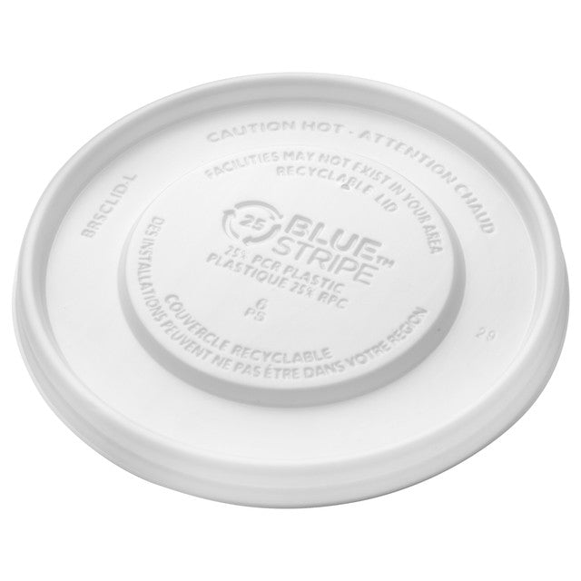 BlueStripe 25% Recycled Content Lids, Fits 12-32oz Food Containers (QTY:500)