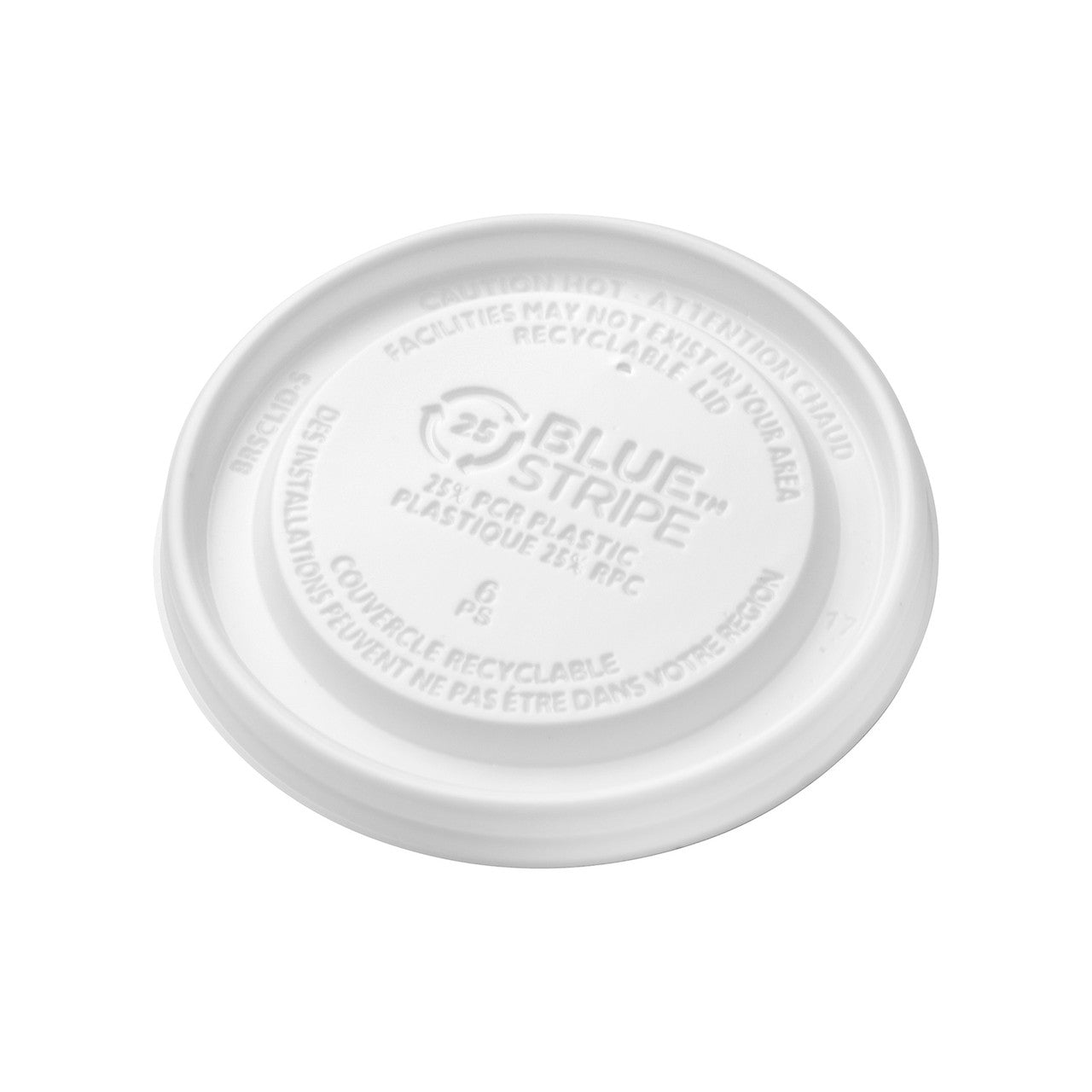 BlueStripe 25% Recycled Content Lids, Fits 8oz Food Containers (QTY:1000)