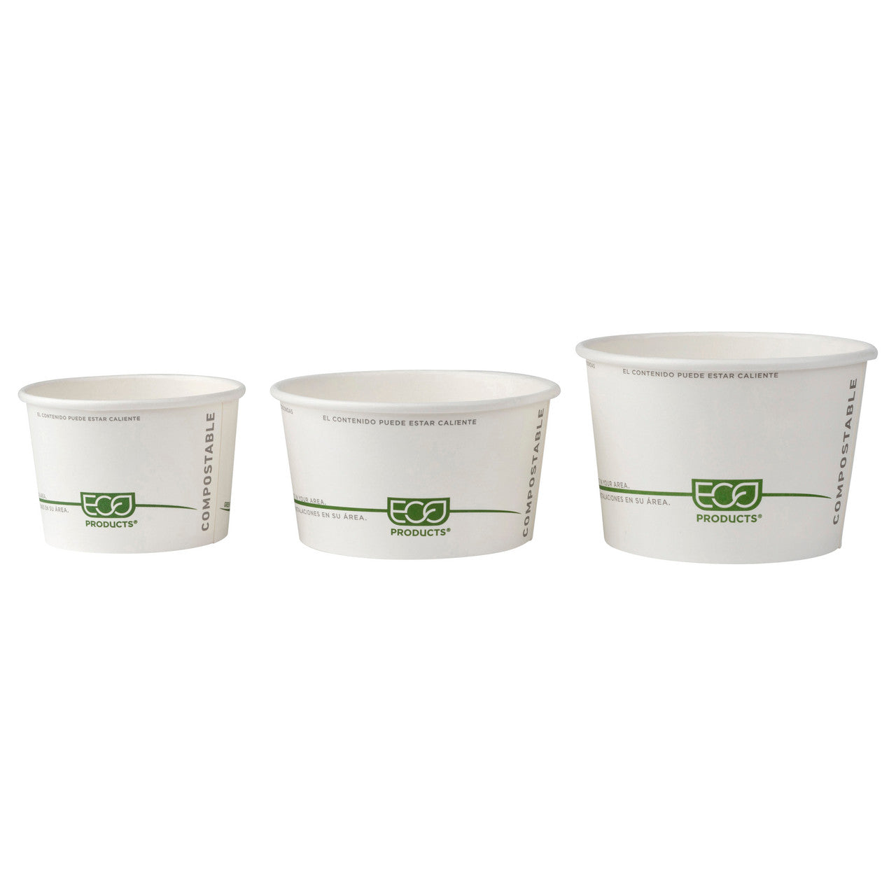 Eco-Products GreenStripe Renewable & Compostable Food Container, 8 oz (QTY 1000), SKU EP-BSC8-GS