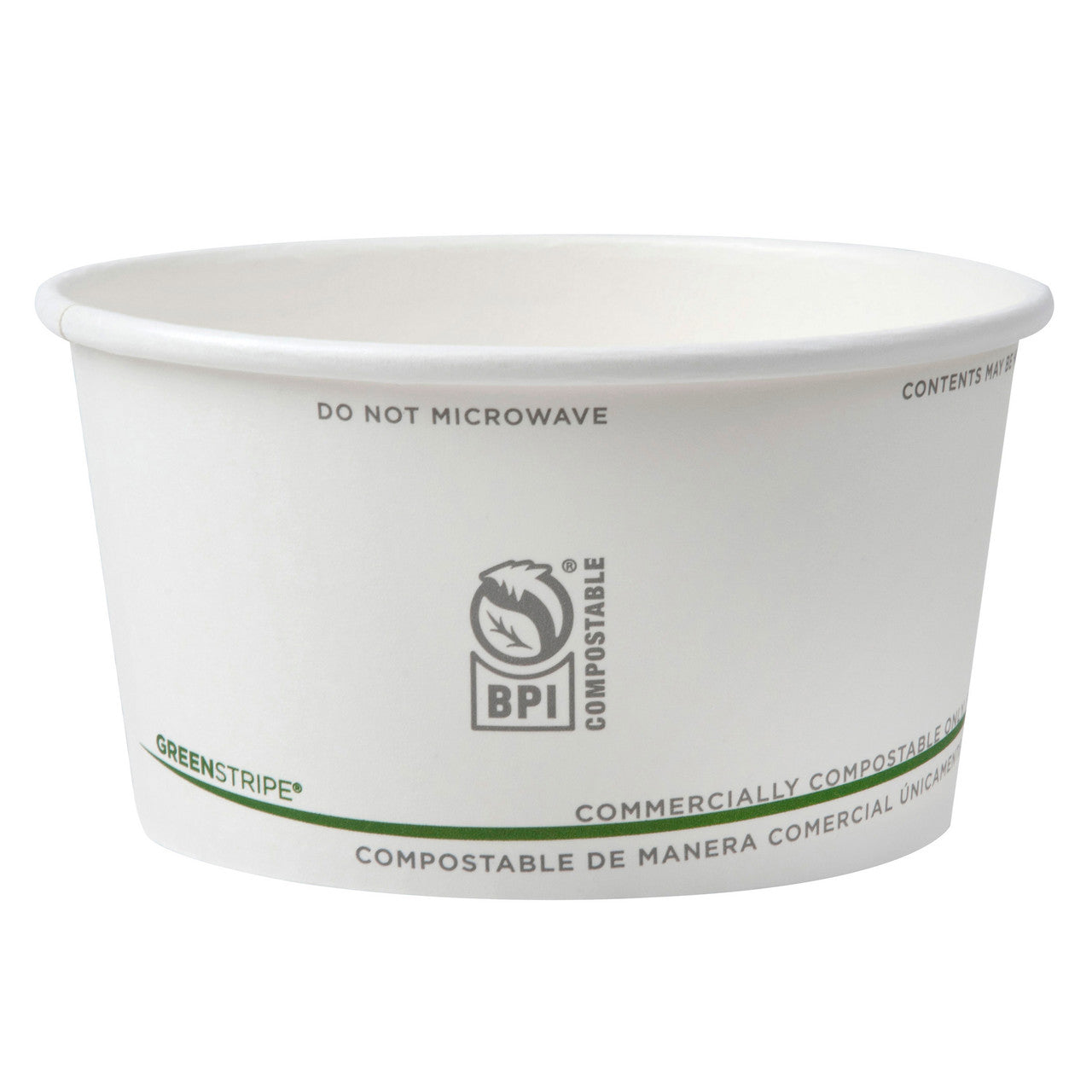 GreenStripe Renewable & Compostable Food Container - 12oz. (QTY:500)