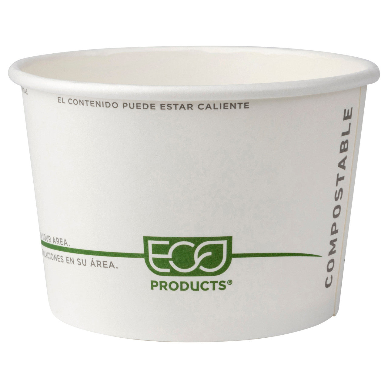 Eco-Products GreenStripe Renewable & Compostable Food Container, 16 oz, PLA-Lined (QTY 500), SKU EP-BSC16-GS