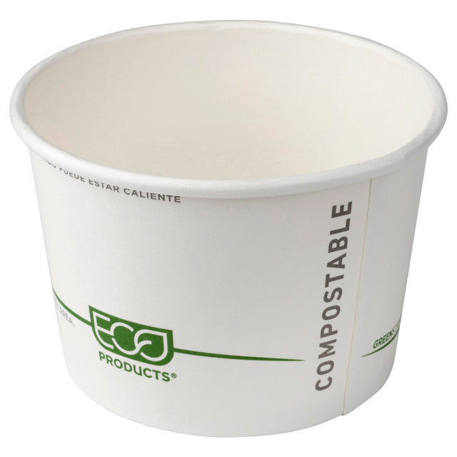 Eco-Products GreenStripe Renewable & Compostable Food Container, 16 oz, PLA-Lined (QTY 500), SKU EP-BSC16-GS