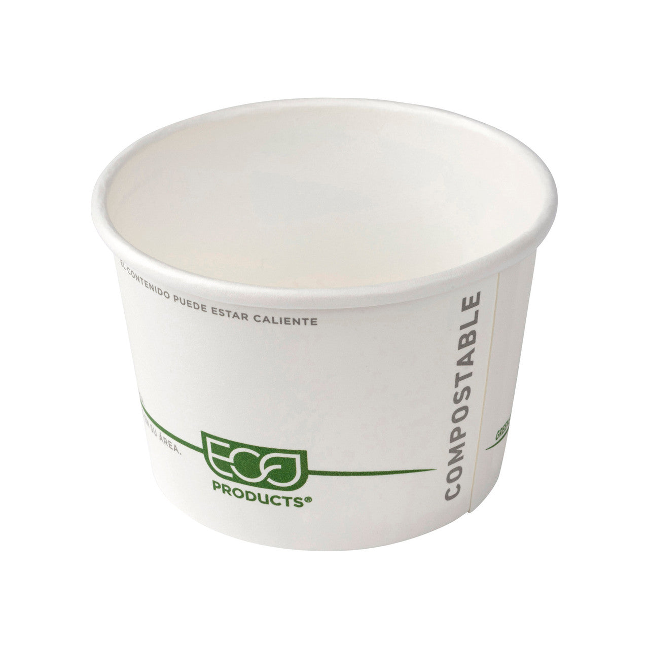Eco-Products GreenStripe Renewable & Compostable Food Container, 8 oz (QTY 1000), SKU EP-BSC8-GS
