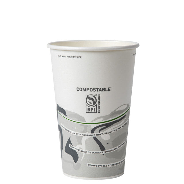 GreenStripe Renewable & Compostable Paper Cold Cup, Double-sided PLA, 16oz (QTY:1000)