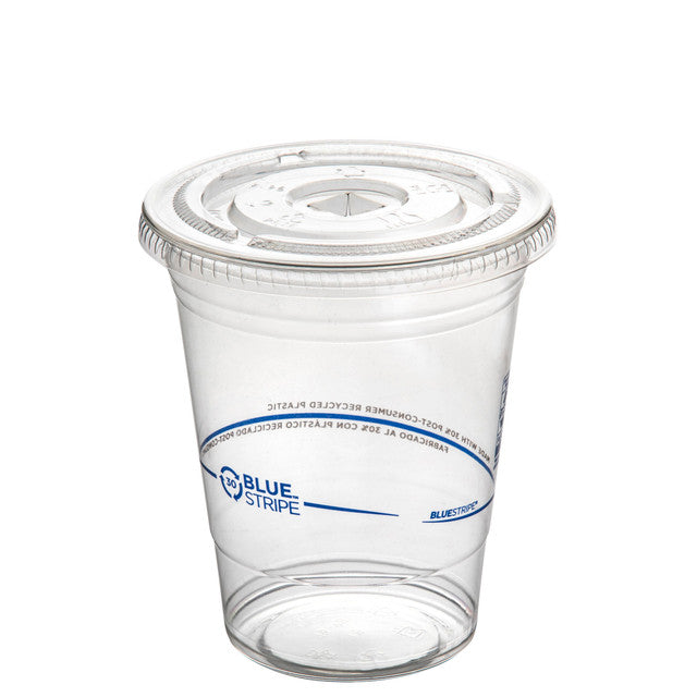 BlueStripe 30% Recycled Content Cold Cup Flat Lids, Fits 9-24oz Cups (QTY:1000)