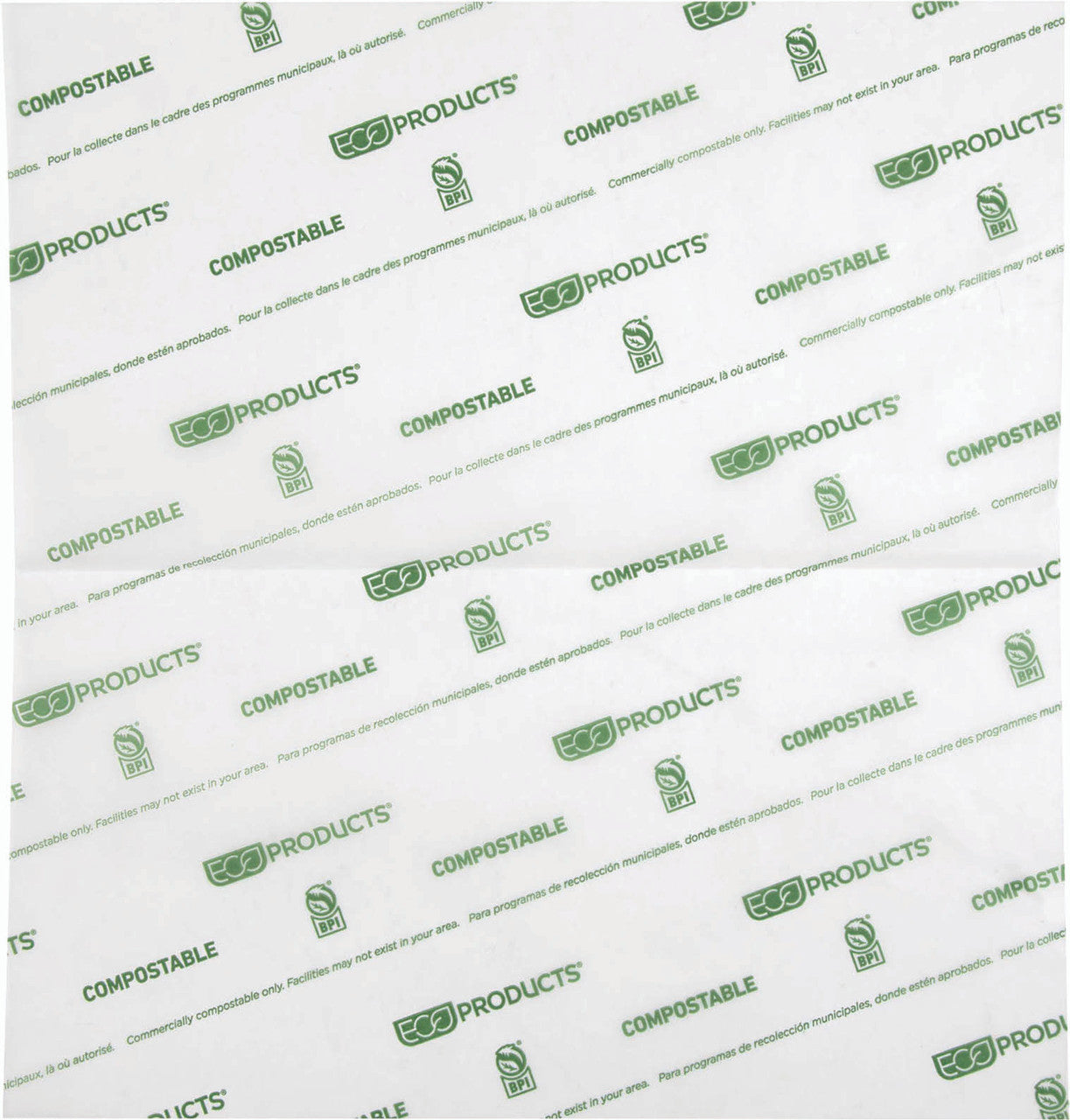 GreenStripe Renewable & Compostable Interfolded Dry Wax White Deli Paper 10x10.75 (QTY:6000)