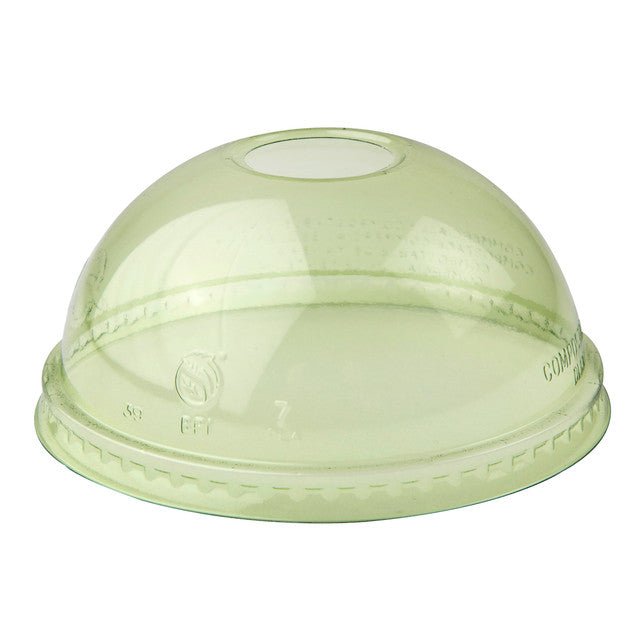 GreenStripe Veridian Renewable & Compostable Cold Cup Dome Lids - 9-24oz Green (QTY:1000)