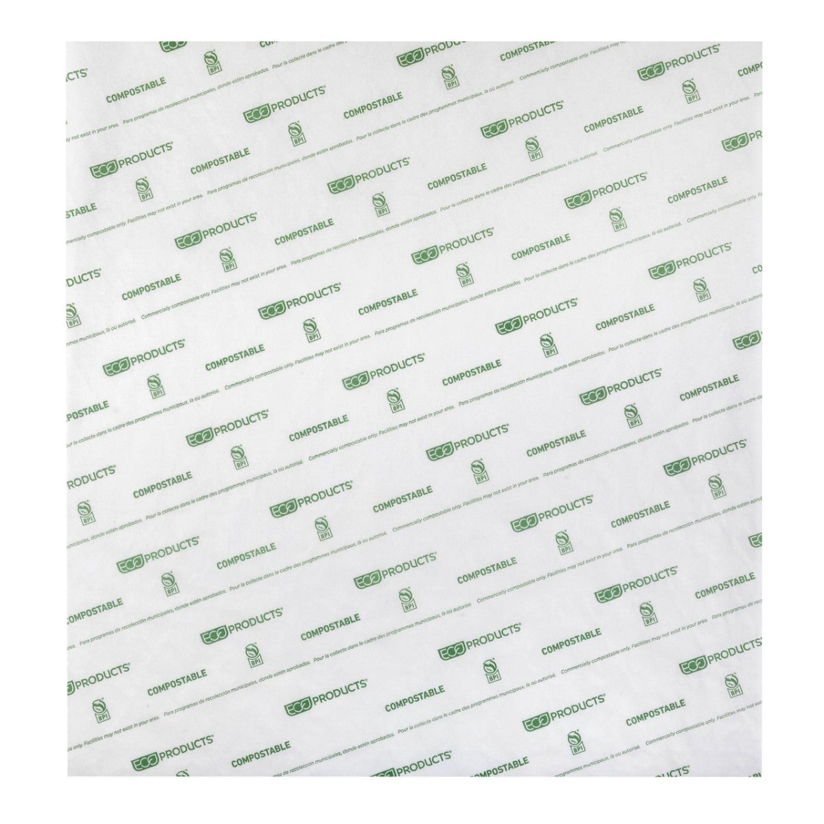 GreenStripe Renewable & Compostable Insulated White Sandwich Wrap 15x16 (QTY:1000)