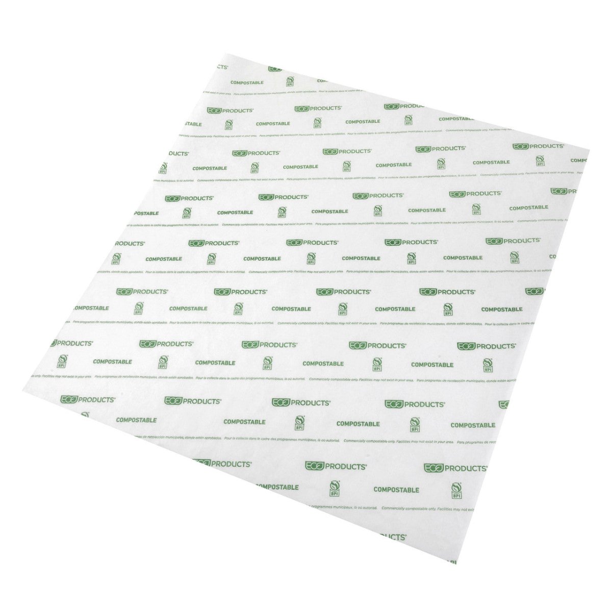 GreenStripe Renewable & Compostable Insulated White Sandwich Wrap 15x16 (QTY:1000)