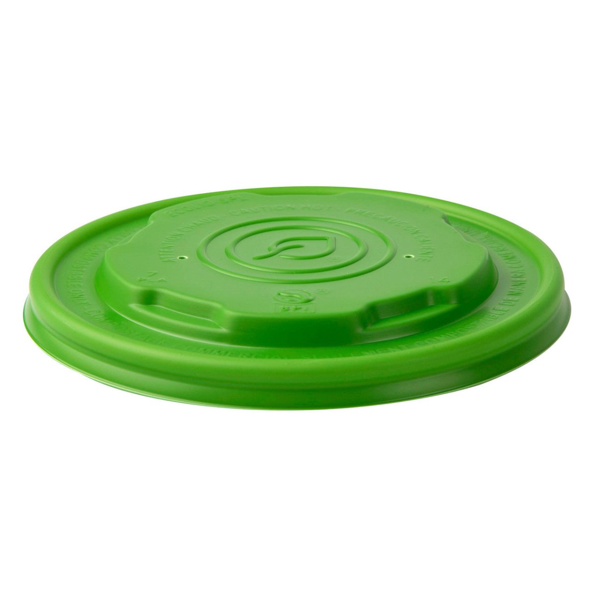 GreenStripe EcoLid Renewable & Compostable Soup Cup Lids - 12-32oz Green (QTY:500)