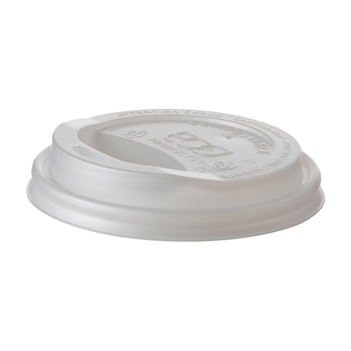 EcoLid Renewable & Compostable Hot Cup Lids, Fits 10-20oz Hot Cups (QTY:800)