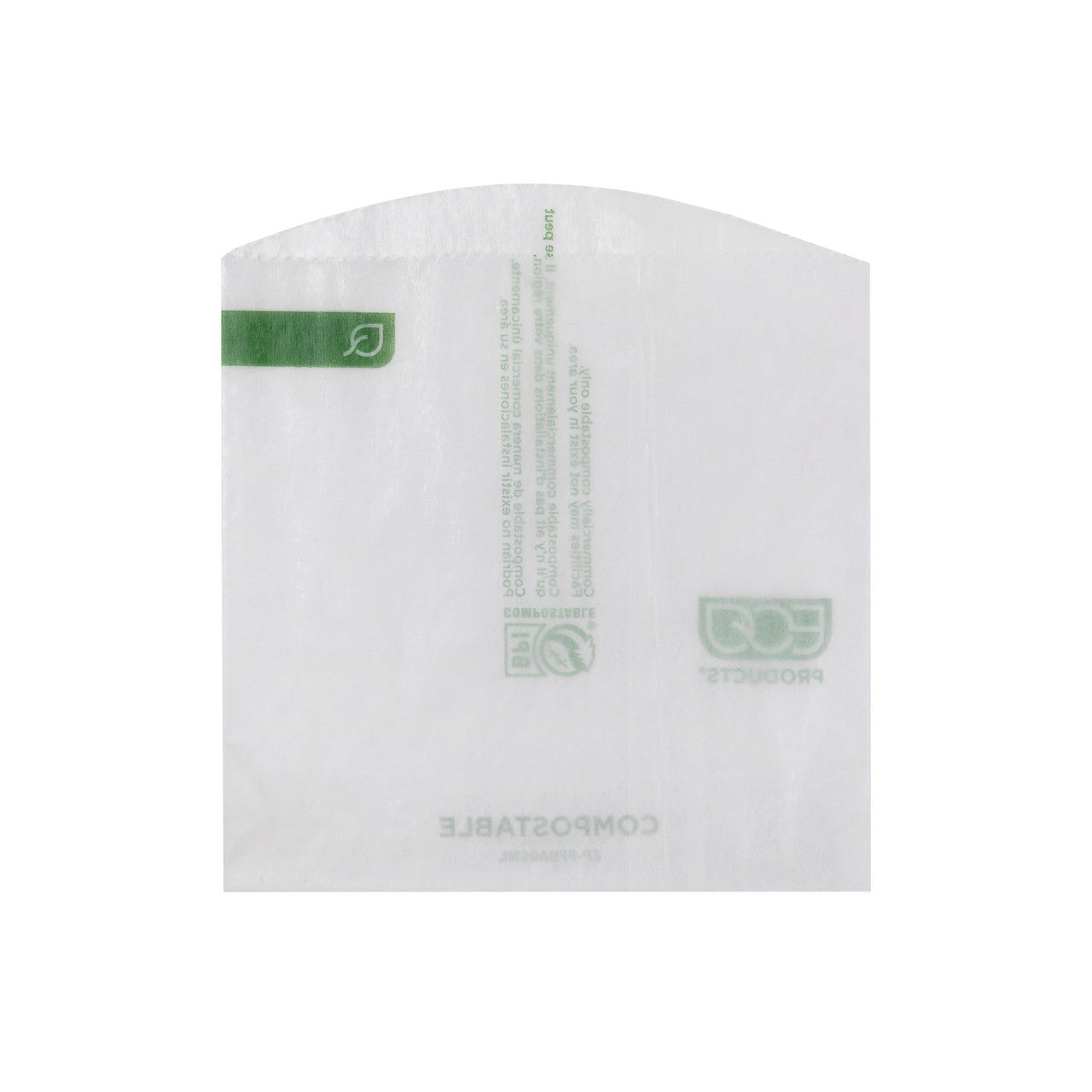 GreenStripe Renewable & Compostable Dry Wax White French Fry Bag 4.5x4.5 (QTY:1000)