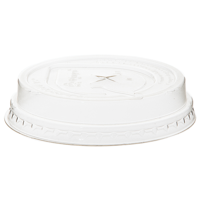 Eco-Products GreenStripe Compostable PLA Flat Cold Cup Lid for 7 oz and 10 oz Cups, X-Slot (QTY 1000), SKU EP-FLCC-10