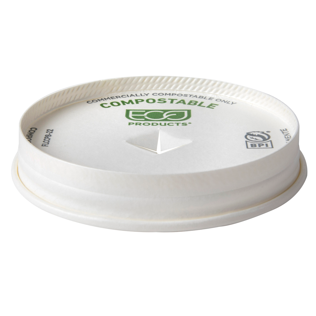 GreenStripe Renewable & Compostable Paper Cold Cup Lid - X-Slot (90mm) (QTY:1000)