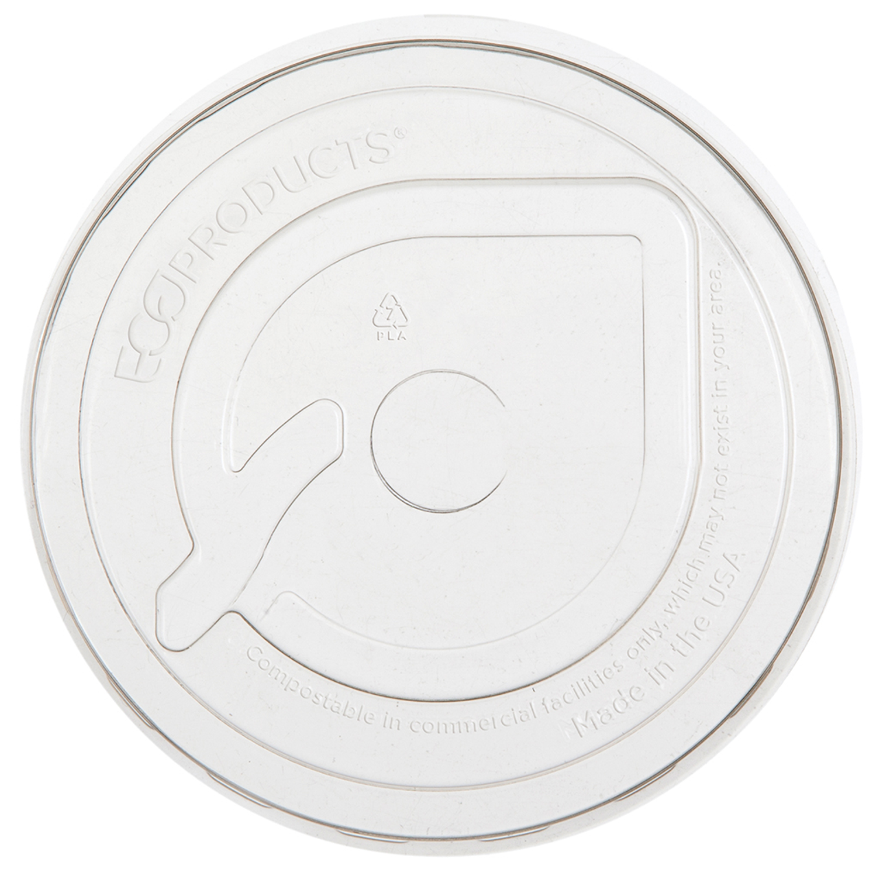 Eco-Products GreenStripe Renewable & Compostable Cold Cup Flat Lids Fits 9–24oz Cups (QTY 1000), SKU EP-FLCC