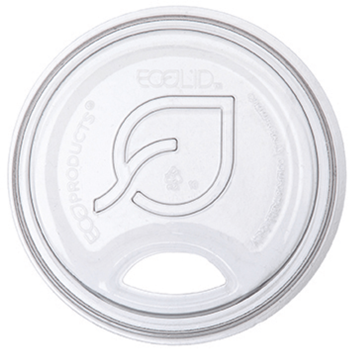 GreenStripe Renewable & Compostable Flat PLA Sip Lid, Fits 12-22oz Paper Cold Cups (QTY:1000)